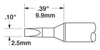 OKI METCAL - STTC-836 - 烙铁头 凿形 2.5MM 450C