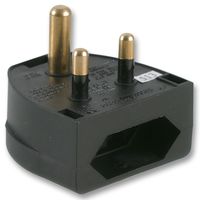 MULTICOMP - CP2A - 欧式 CEE7 插头至 BS546 5A 插头,黑